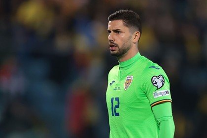 Serravalle, Italy. 24th Mar, 2025. Horatiu Moldovan of Romania during the UEFA European Championship Qualifying match at San Marino Stadium, Serravalle. Picture credit should read: Jonathan Moscrop/Sportimage Credit: Sportimage Ltd/Alamy Live News